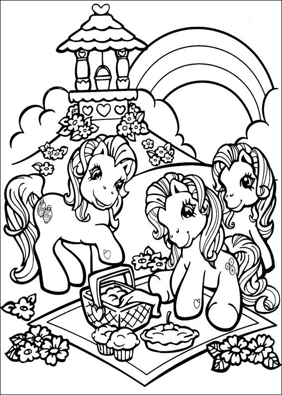 Print My Little Pony picknicken kleurplaat
